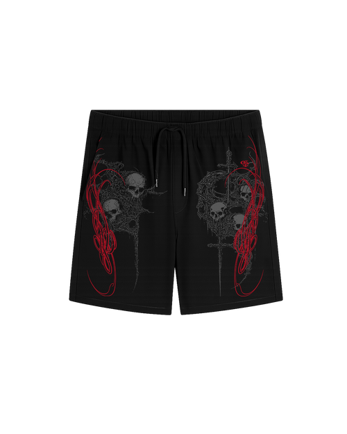 Crimson Skull Sigil Shorts