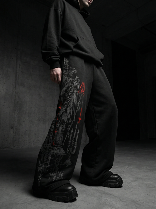 Crimson Cathedral Baggy Pants