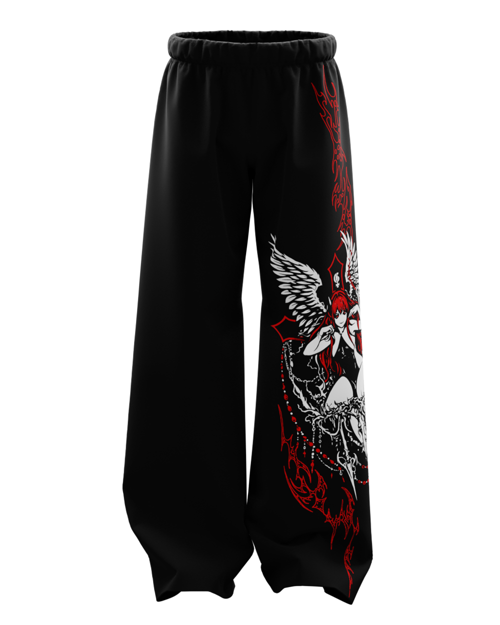 Scarlet Fallen Angel Baggy Pants