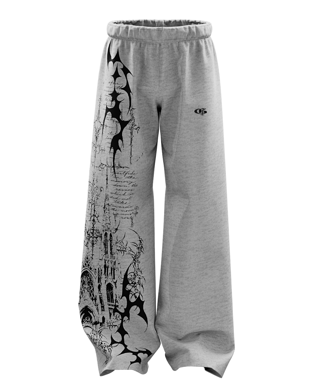 Scripture Grey Baggy Pants